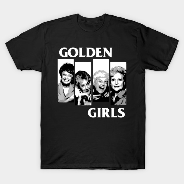 golden girls - black flag parody black T-Shirt by Suarezmess